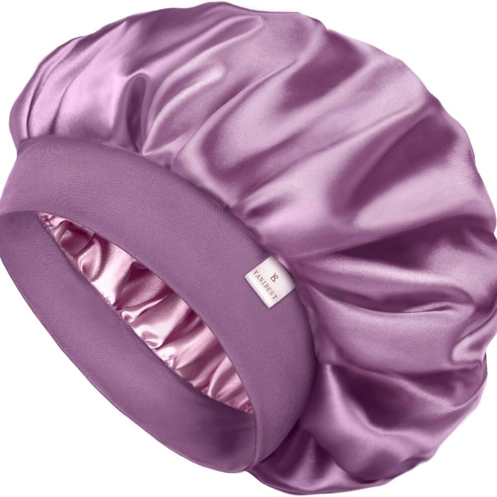 Silk Bonnet for Men Women Hair Bonnet for Sleeping Double Layer Satin Bonnets fo
